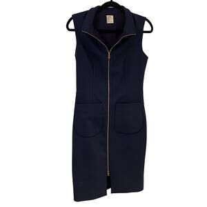L'AGENCE Navy Midi Dress